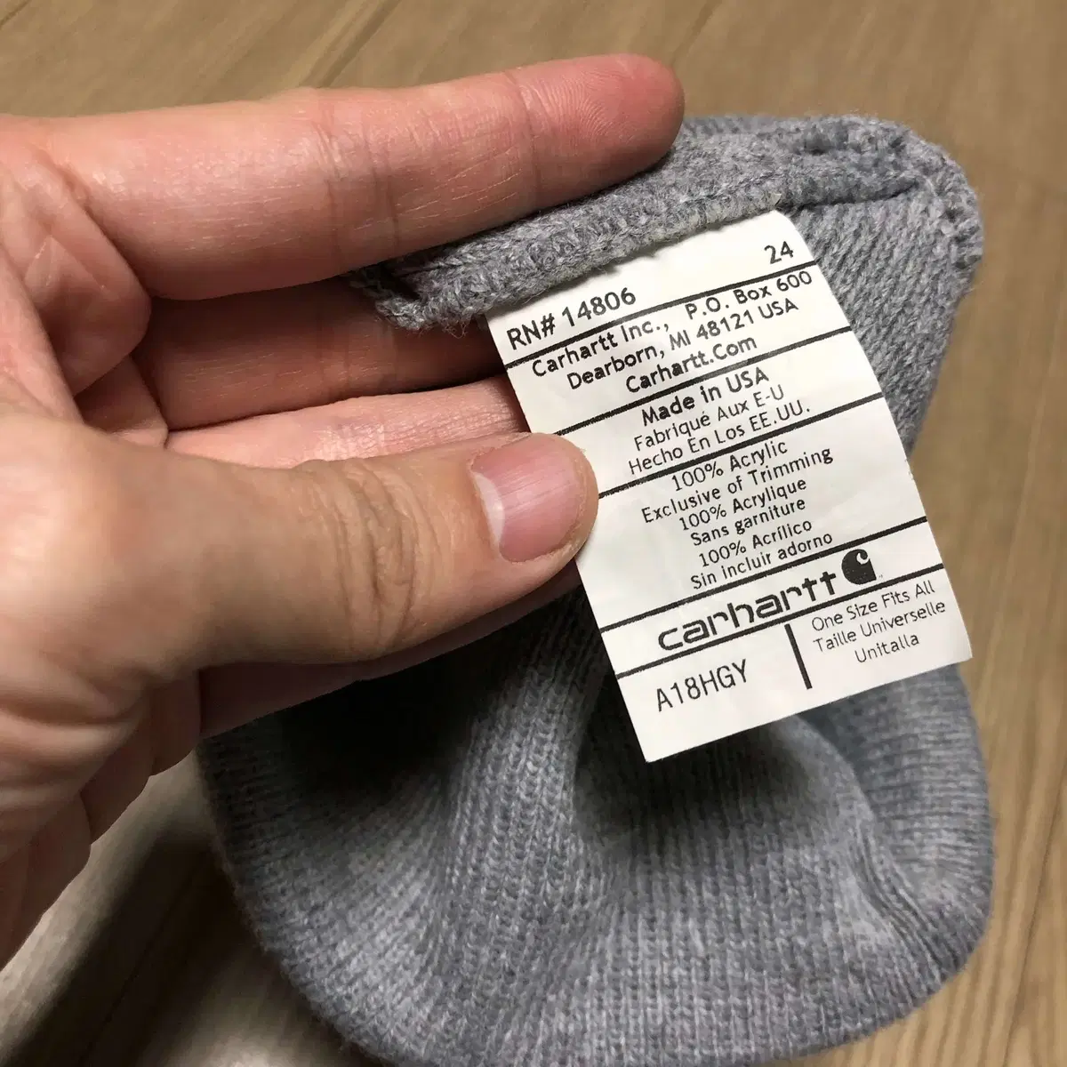 ONE SIZE) 칼하트 Carhartt A18 비니 그레이 네이비 모자