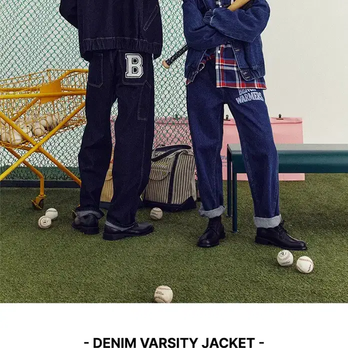 벤들스 DENIM VARSITY JACKET