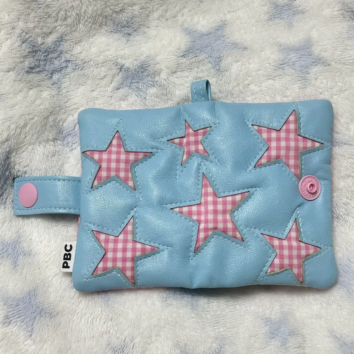 퍼피북클럽 럭키카드북 gingham stars blue 양도합니다