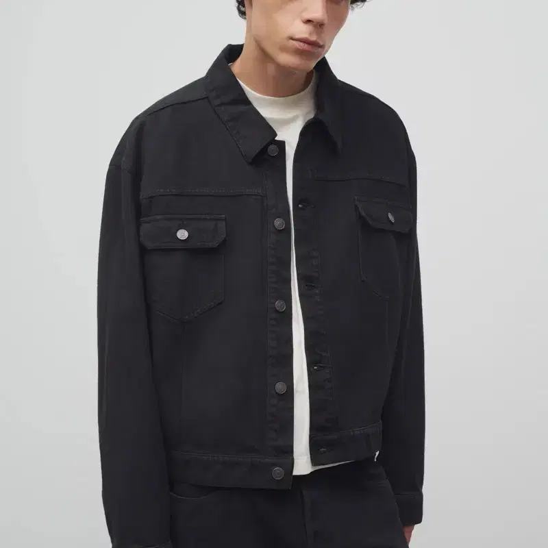 (M) The row brushed orson denim jacket