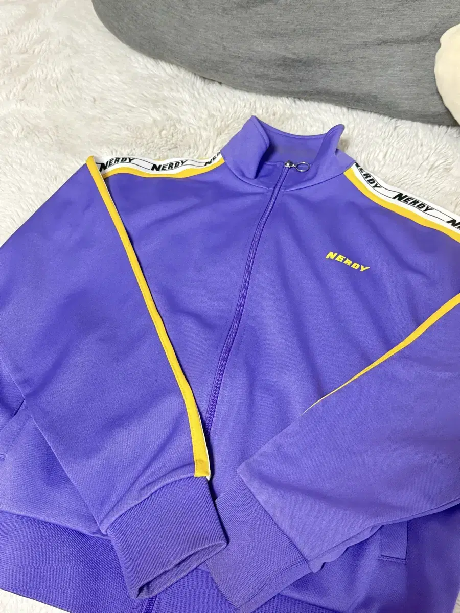 [Last Price Reduced] Navy Purple Track Top Jersey (Apparel/Tops/Zip-Ups/Tracksuits)