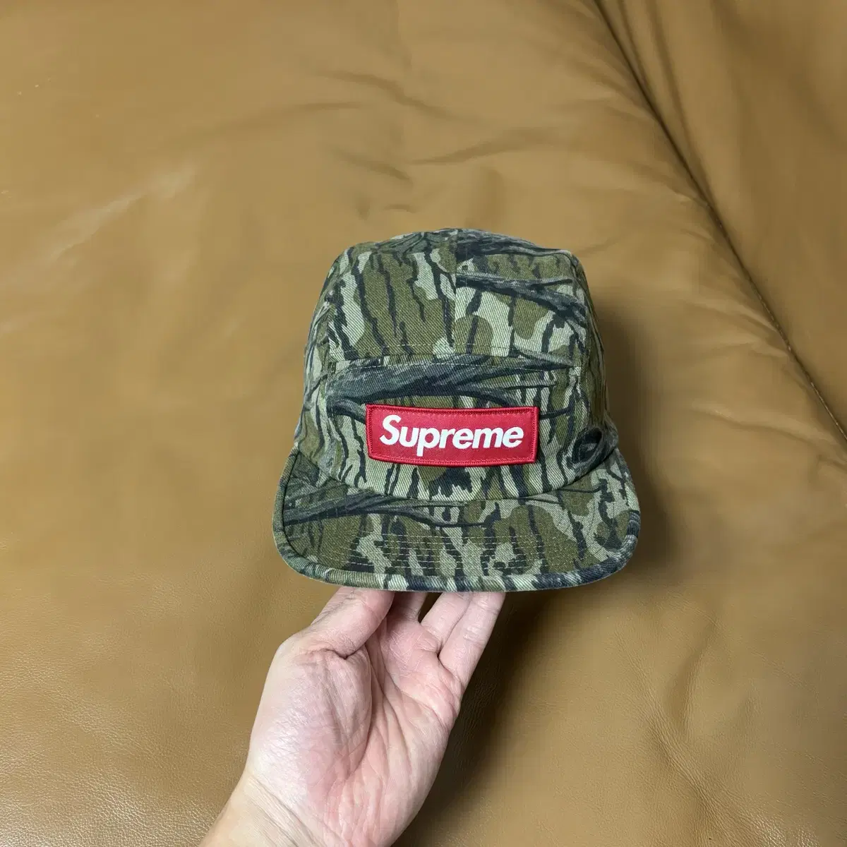 Supreme 슈프림 밀리터리 캠프캡 모자 Washed Oak Camo