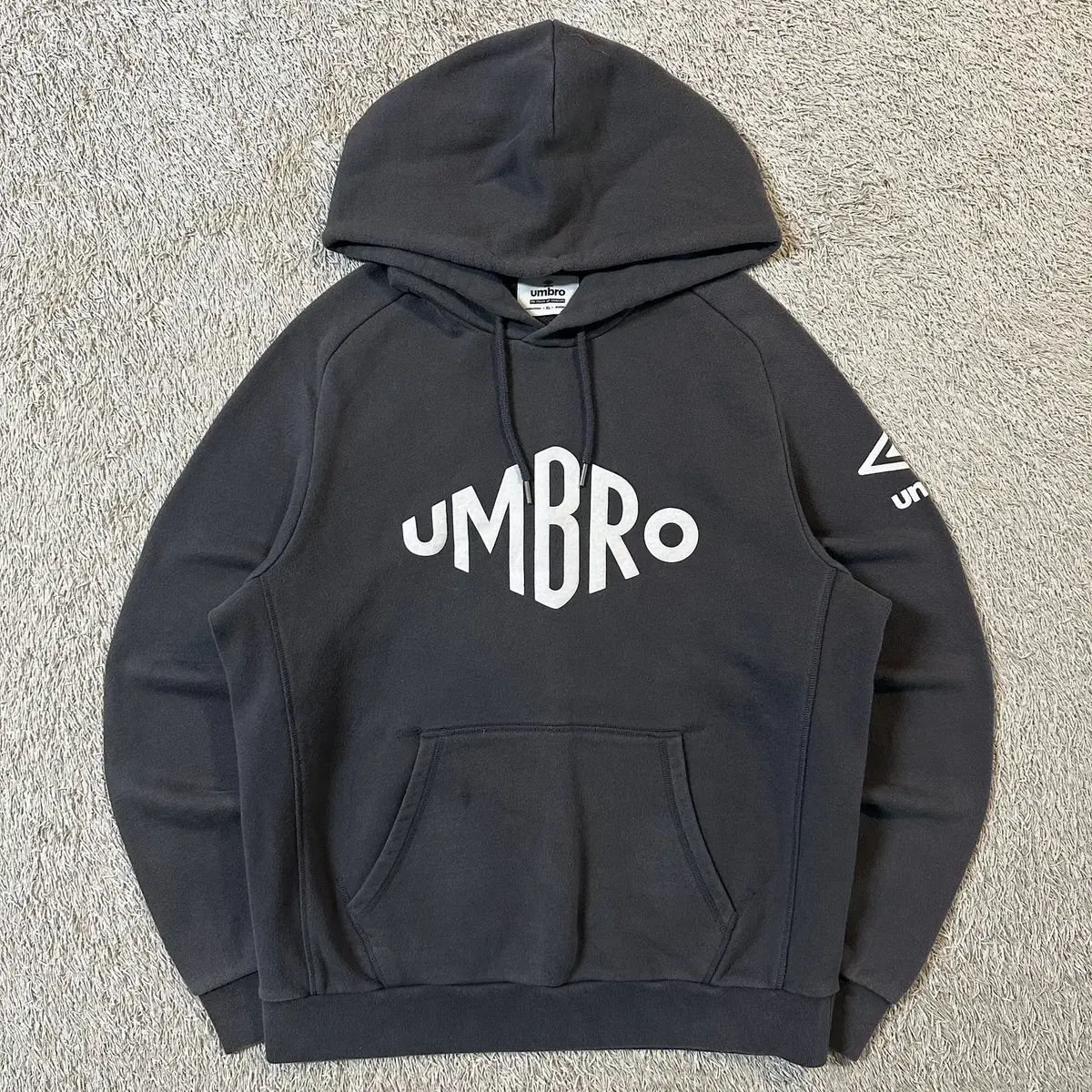 [XL] 엄브로 UMBRO 빅로고 후드티 다크그레이