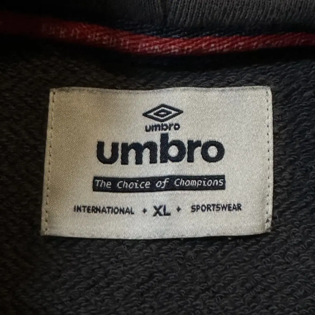 [XL] 엄브로 UMBRO 빅로고 후드티 다크그레이