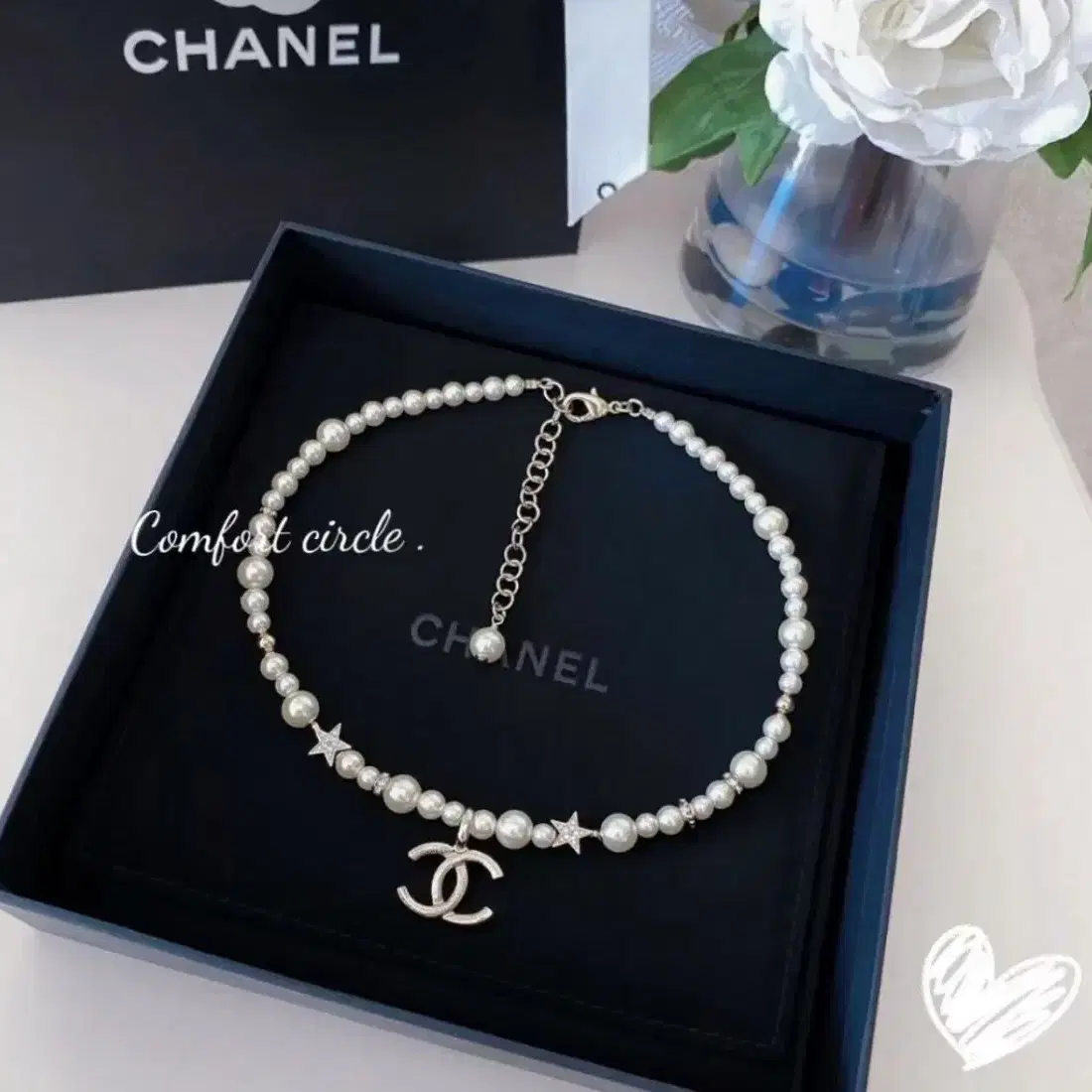 해외구매대행CHANEL 더블 c 스타일링 로고 메탈 네크리스