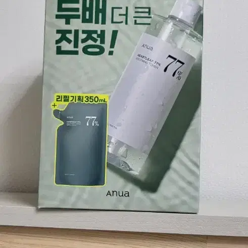 아누아 어성초 77% 수딩토너 350ml 본품+리필