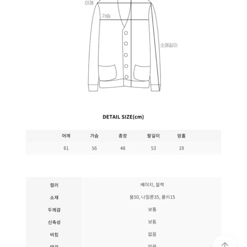 니어웨어 크롭 니트 가디건