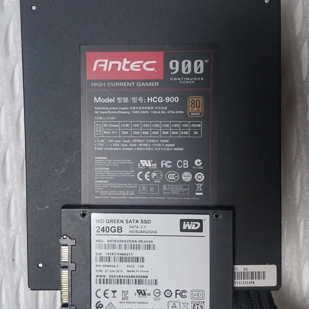 900w 80plus 안텍 파워, ssd 240g