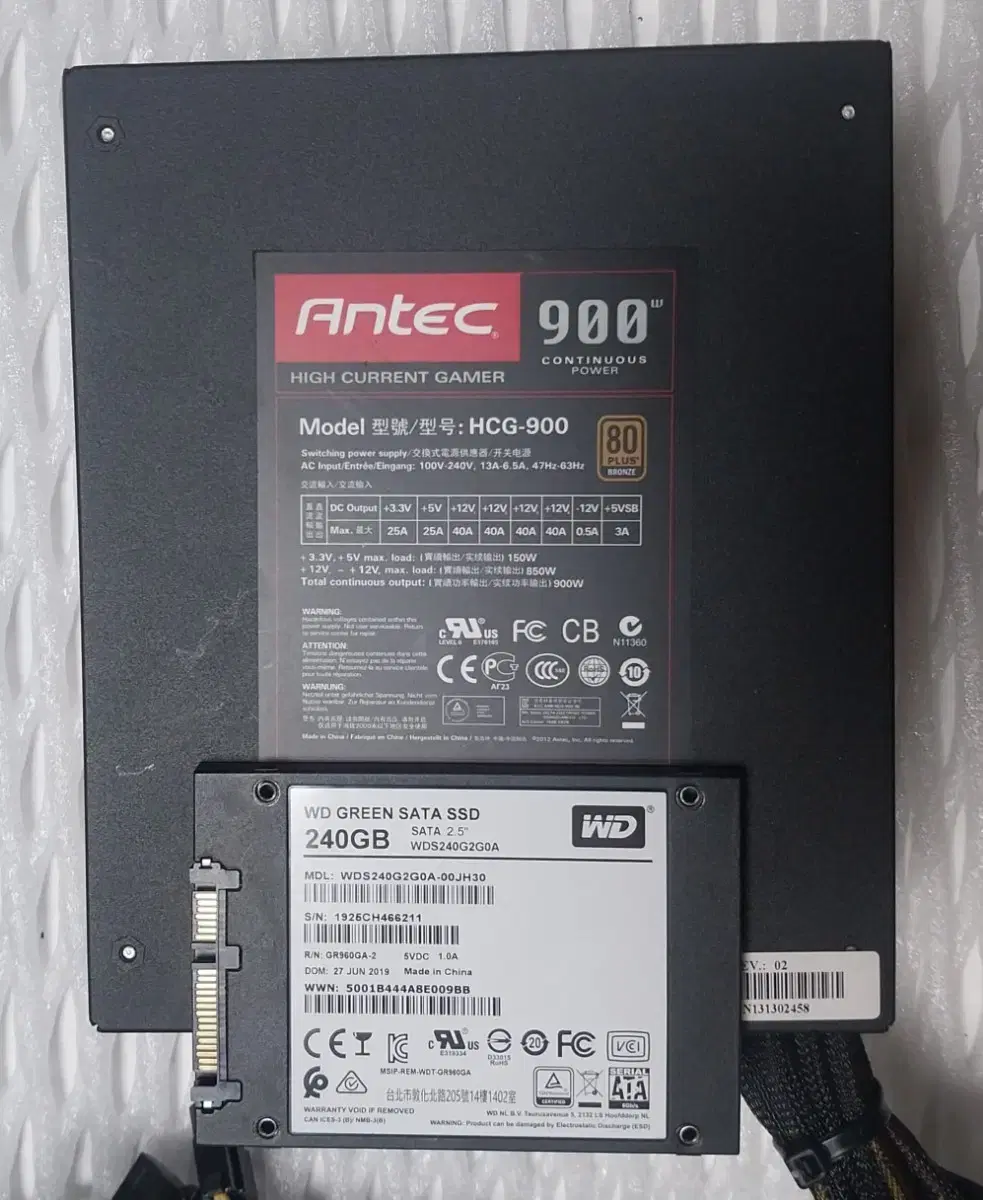 900w 80plus 안텍 파워, ssd 240g