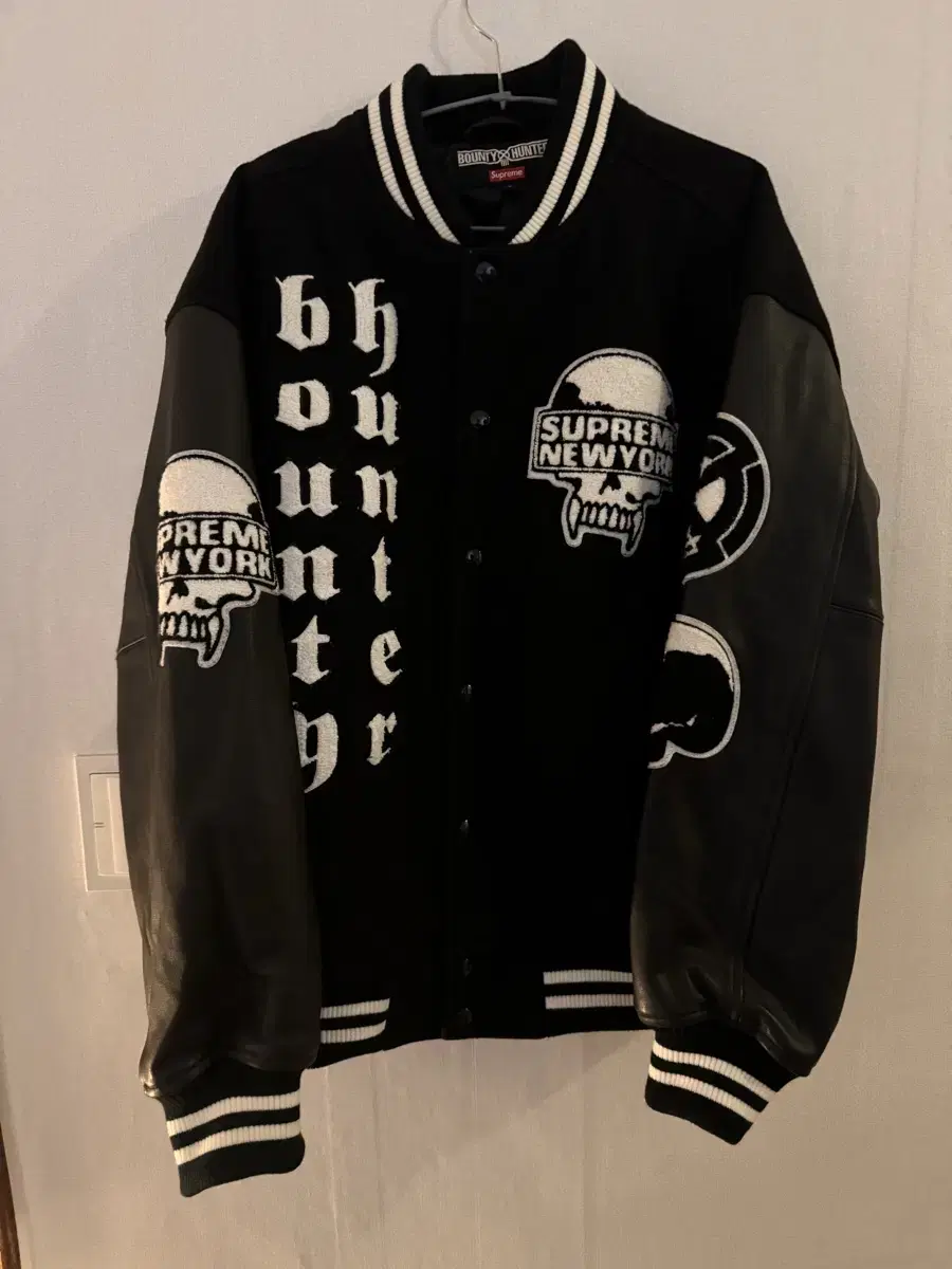 Supreme Bounty hunter Varsity Jacket Black Large