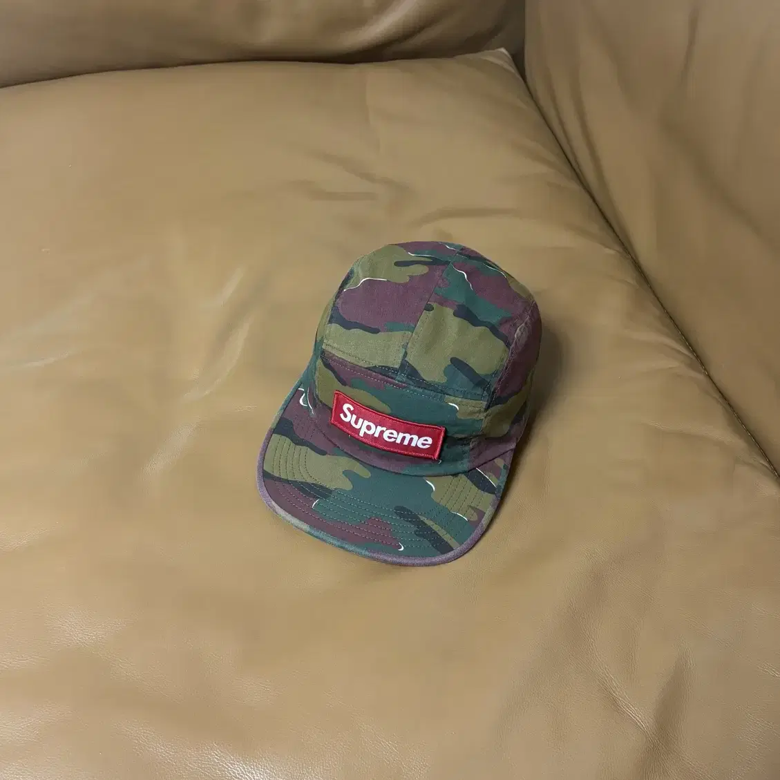 Supreme 슈프림 카모 캠프캡 모자 (Washed Camo)