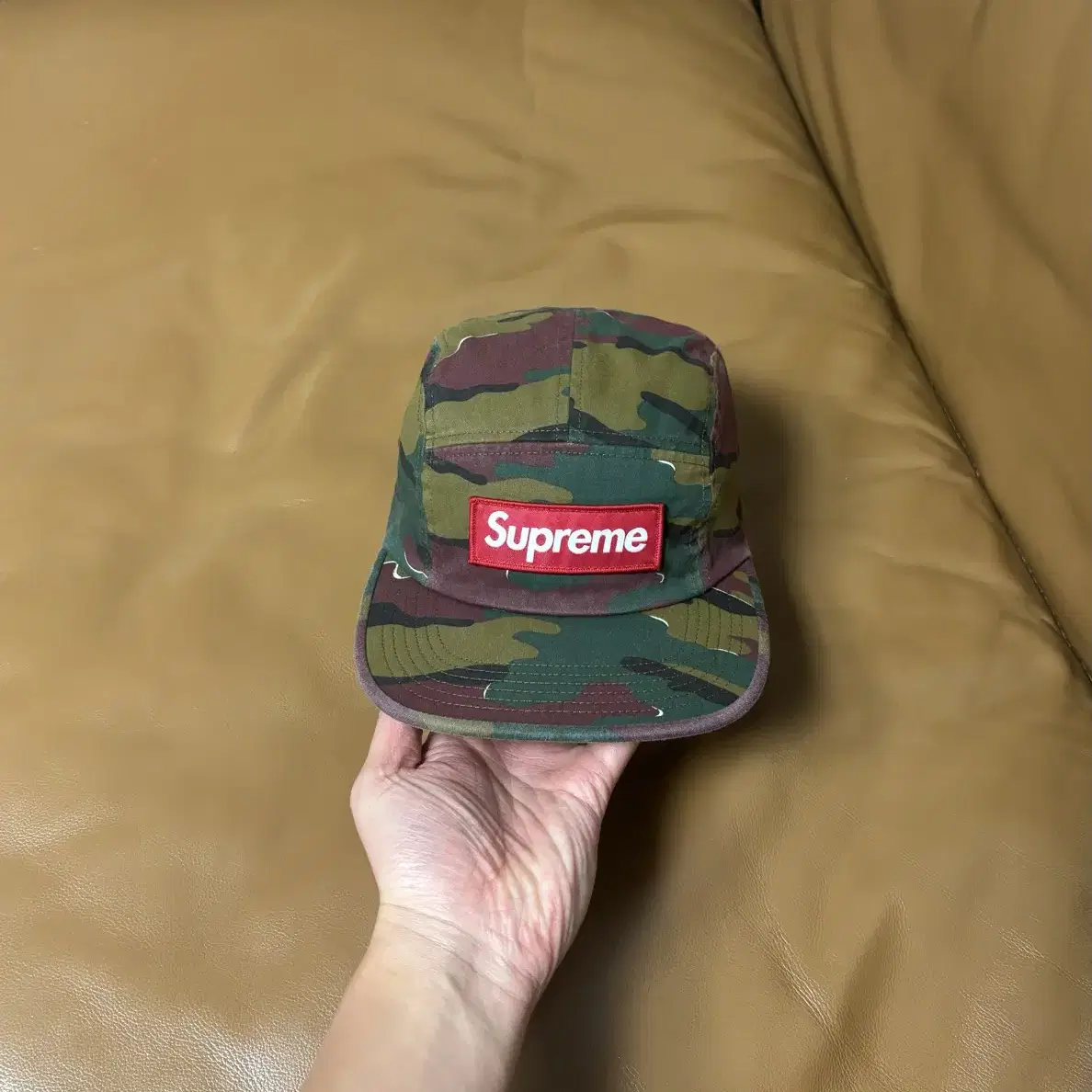 Supreme 슈프림 카모 캠프캡 모자 (Washed Camo)