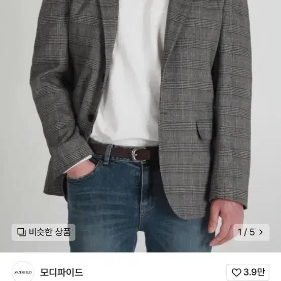 모디파이드 글렌체크 블레이저