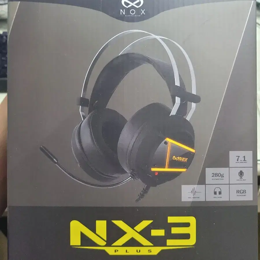 [미개봉] 녹스 NOX NX-3 RGB 헤드셋