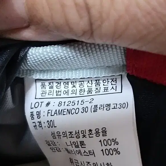 팀벌라인   플라멩고30L  등산가방