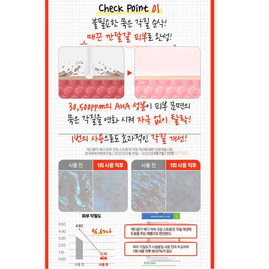 메디 아하 크림 스트롱 1+1 올영기획 각질크림 잡티케어 피부저자극 크림