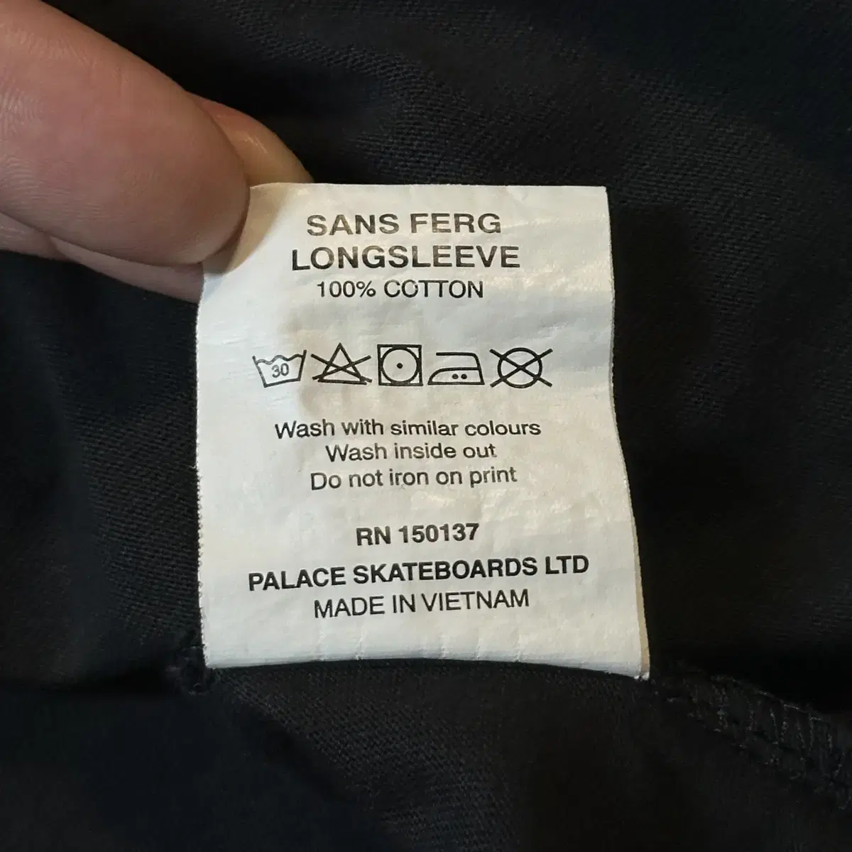 [L] 희귀) 18SS 팔라스 PALACE 산스 퍼그 롱슬리브 블랙