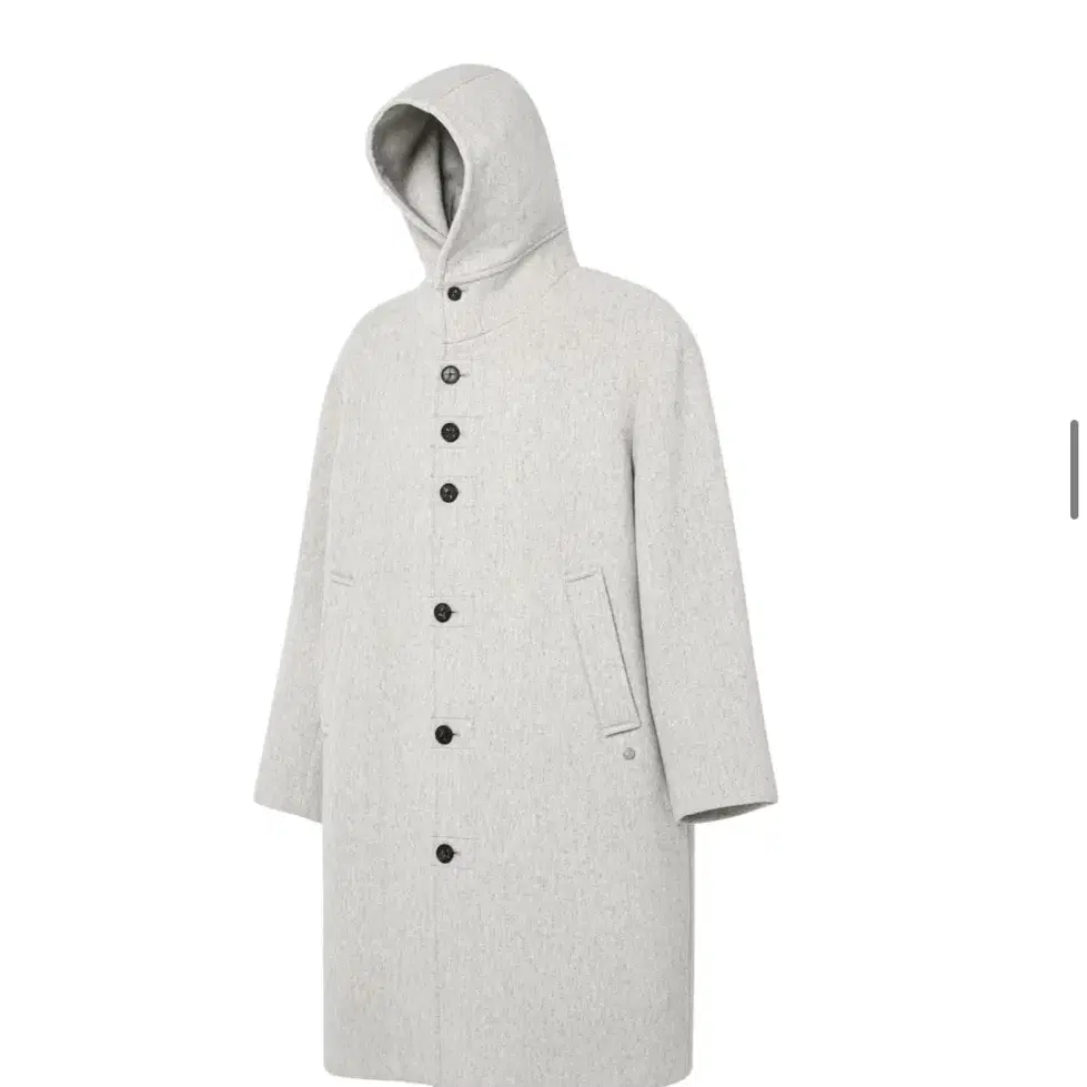 애드오프 BACK ZIPPER HOOD COAT HEATHER GREY