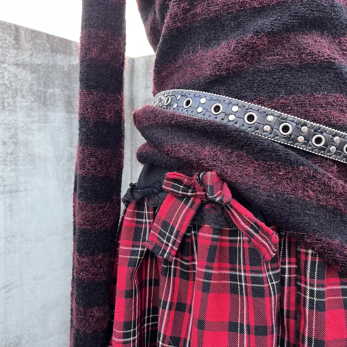 ribbon flannel skirt