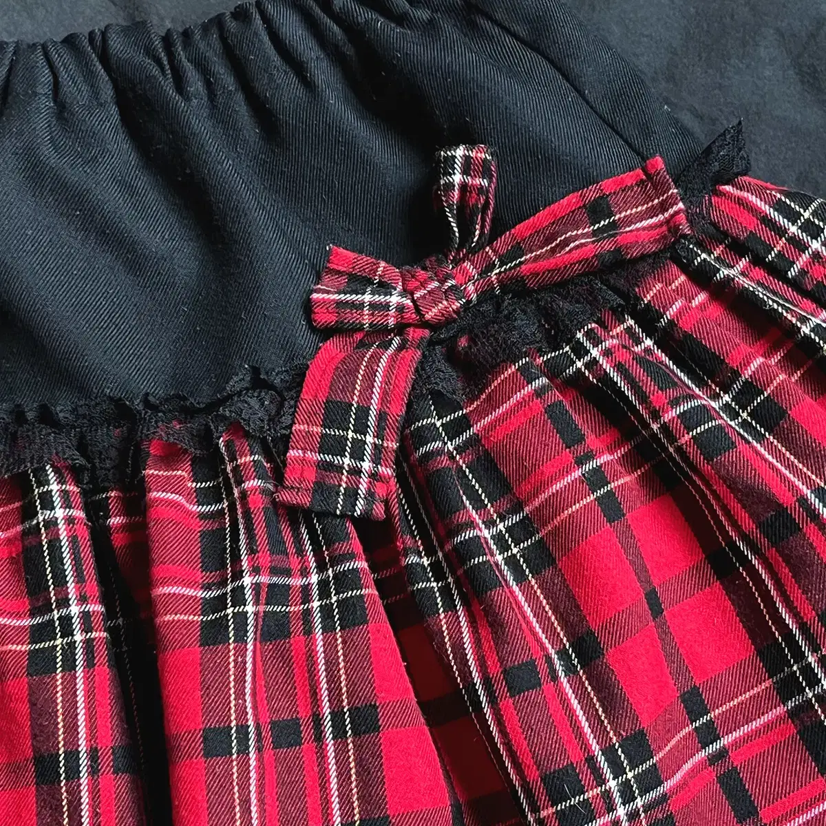 ribbon flannel skirt