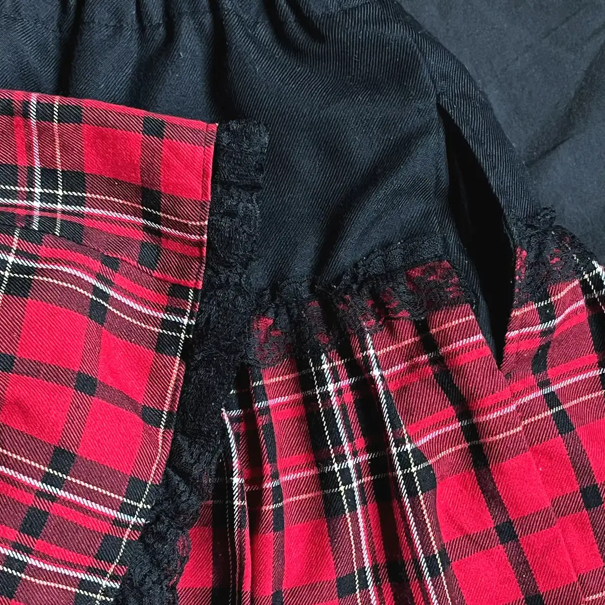 ribbon flannel skirt