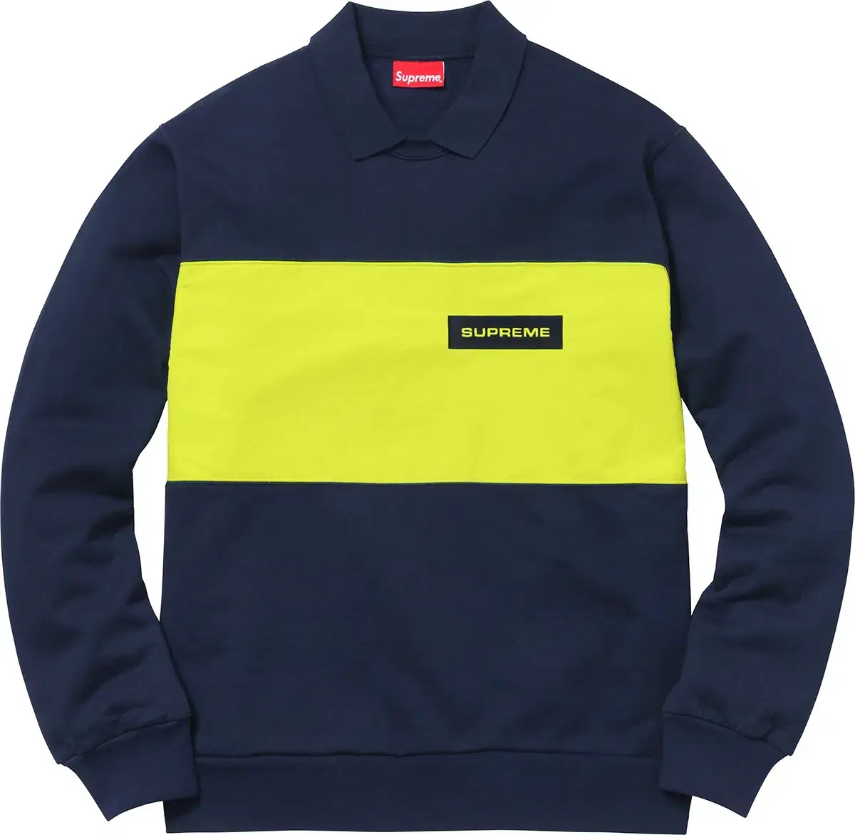 [L] supreme 17fw polo crewneck supreme crewneck