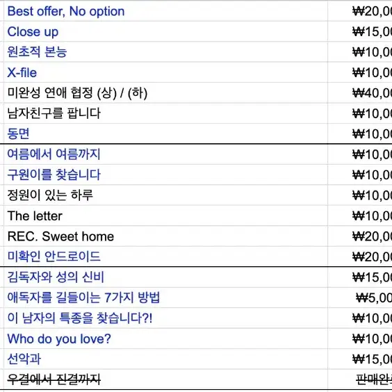 전독시 중혁독자 중독 회지 양도