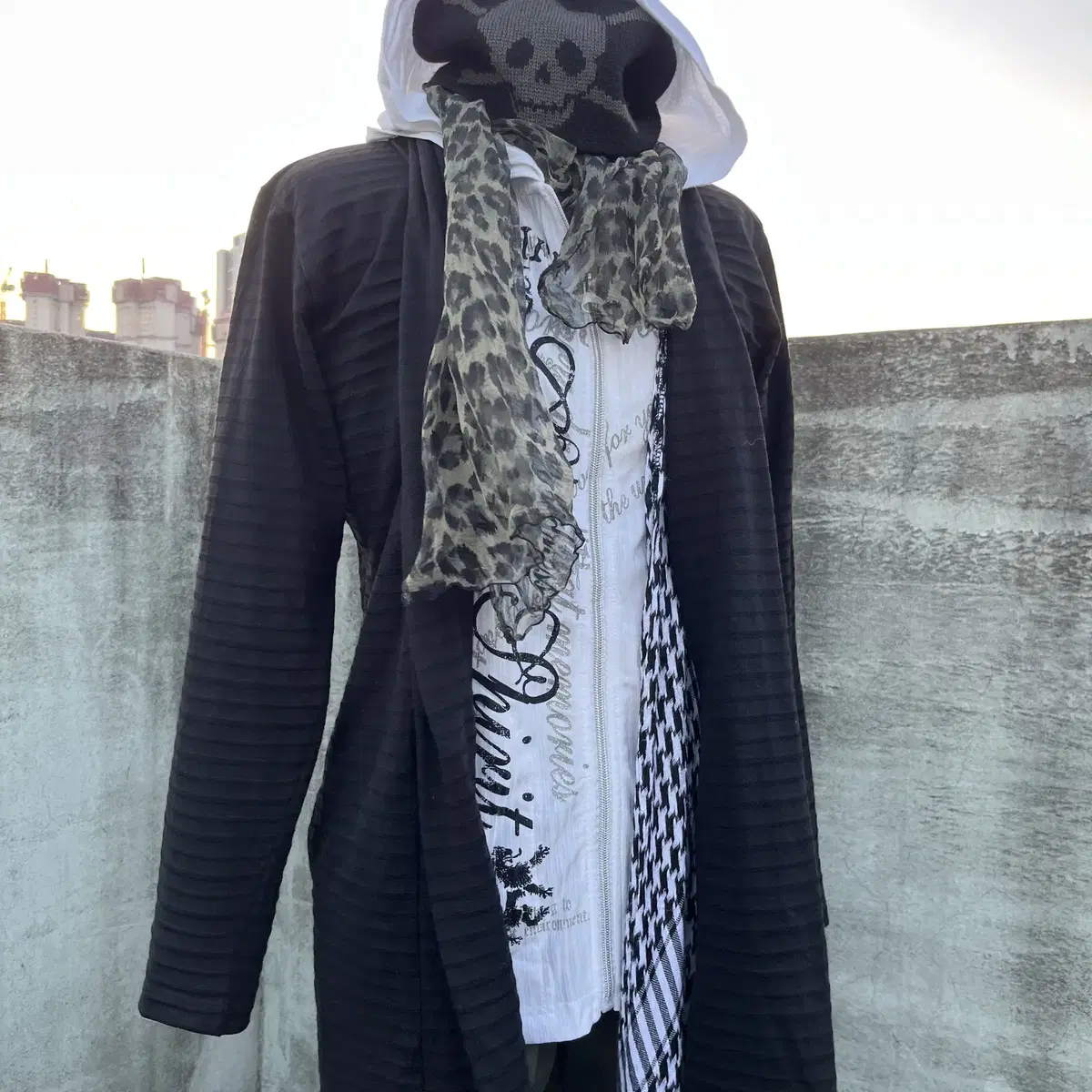 Y2k layered cardigan