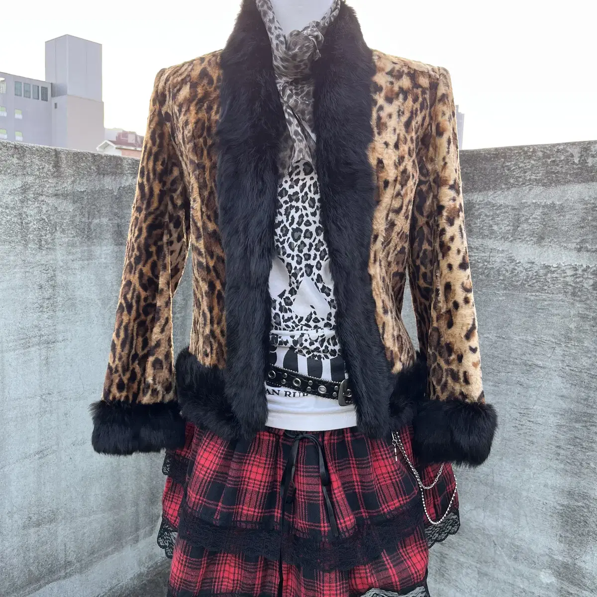 leopard fur jacket