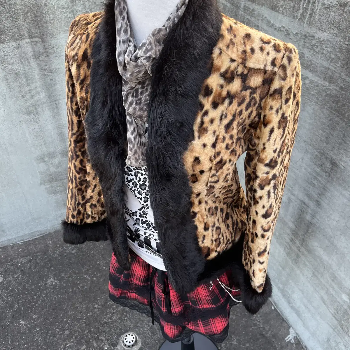 leopard fur jacket