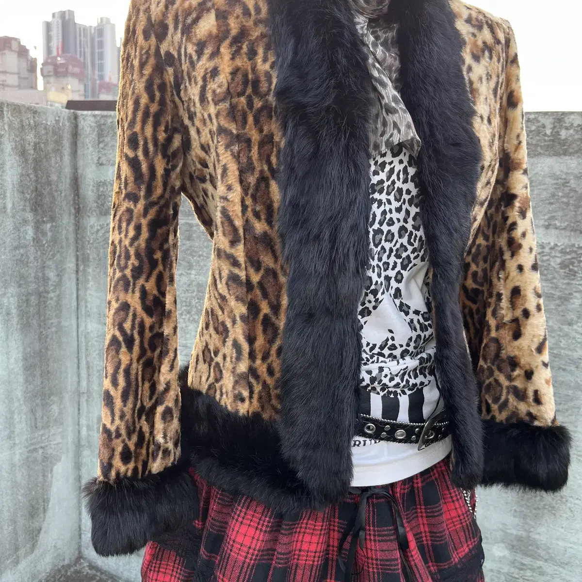 leopard fur jacket