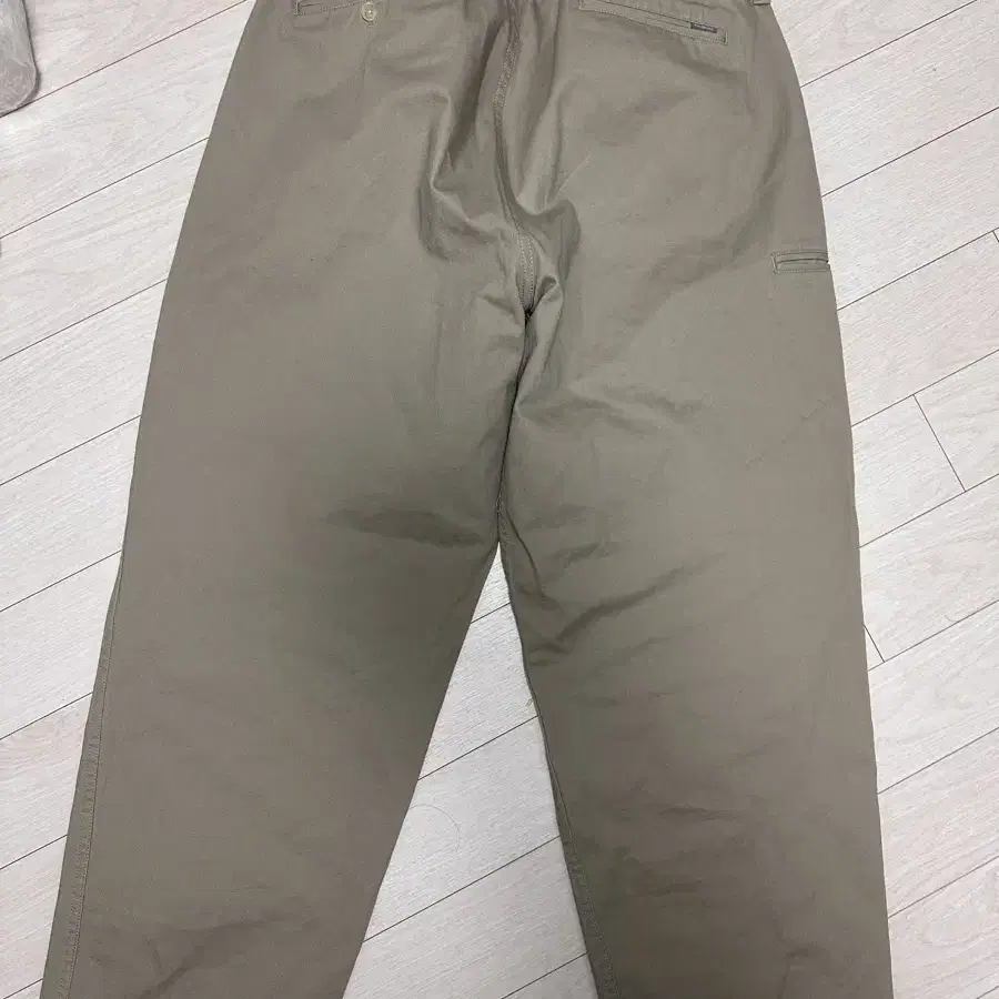 에스피오나지 Wide Officer Pants Beige L사이즈