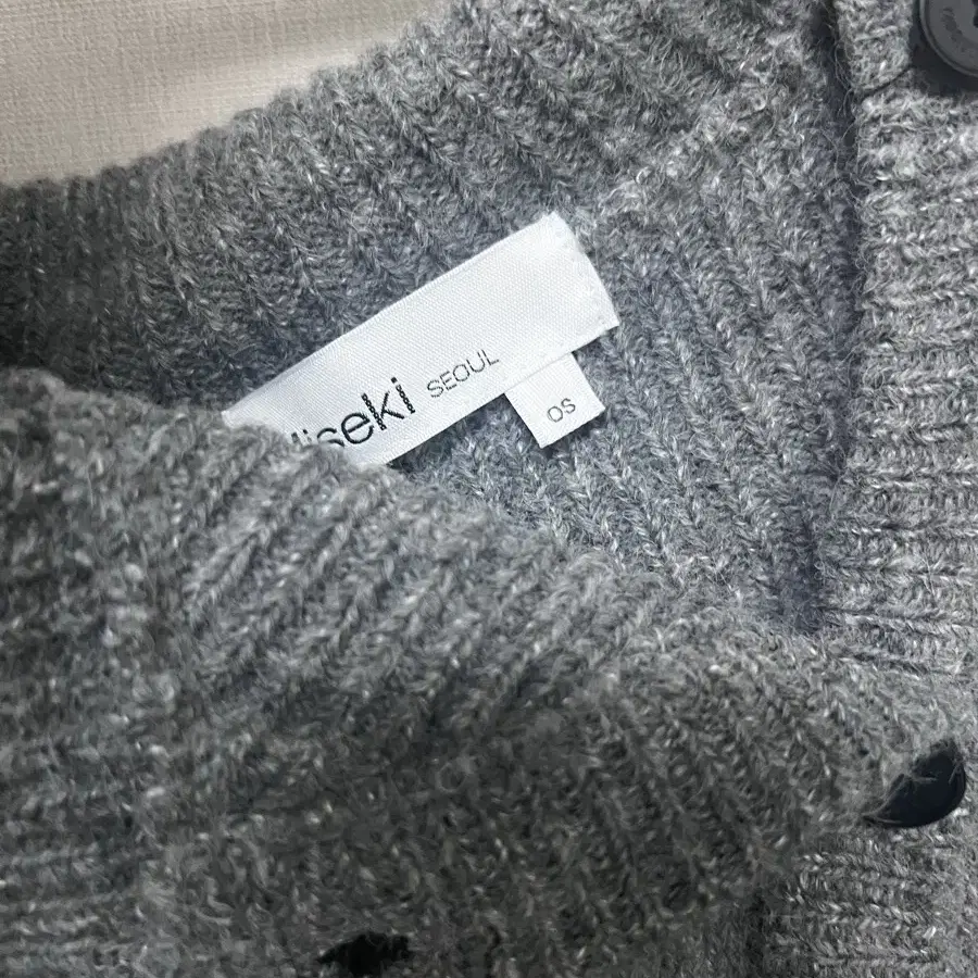 미세키서울 니트 그레이 Side button knit GREY