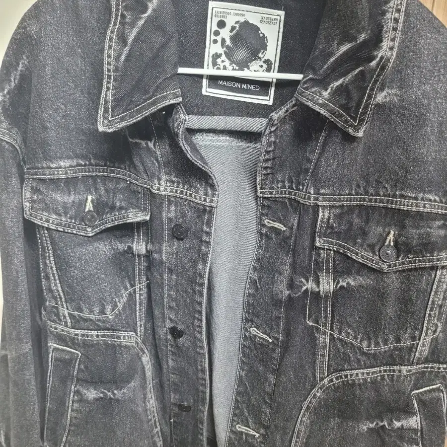 PINCH WIND DENIM TRUCKER BLACK M 판매합니다