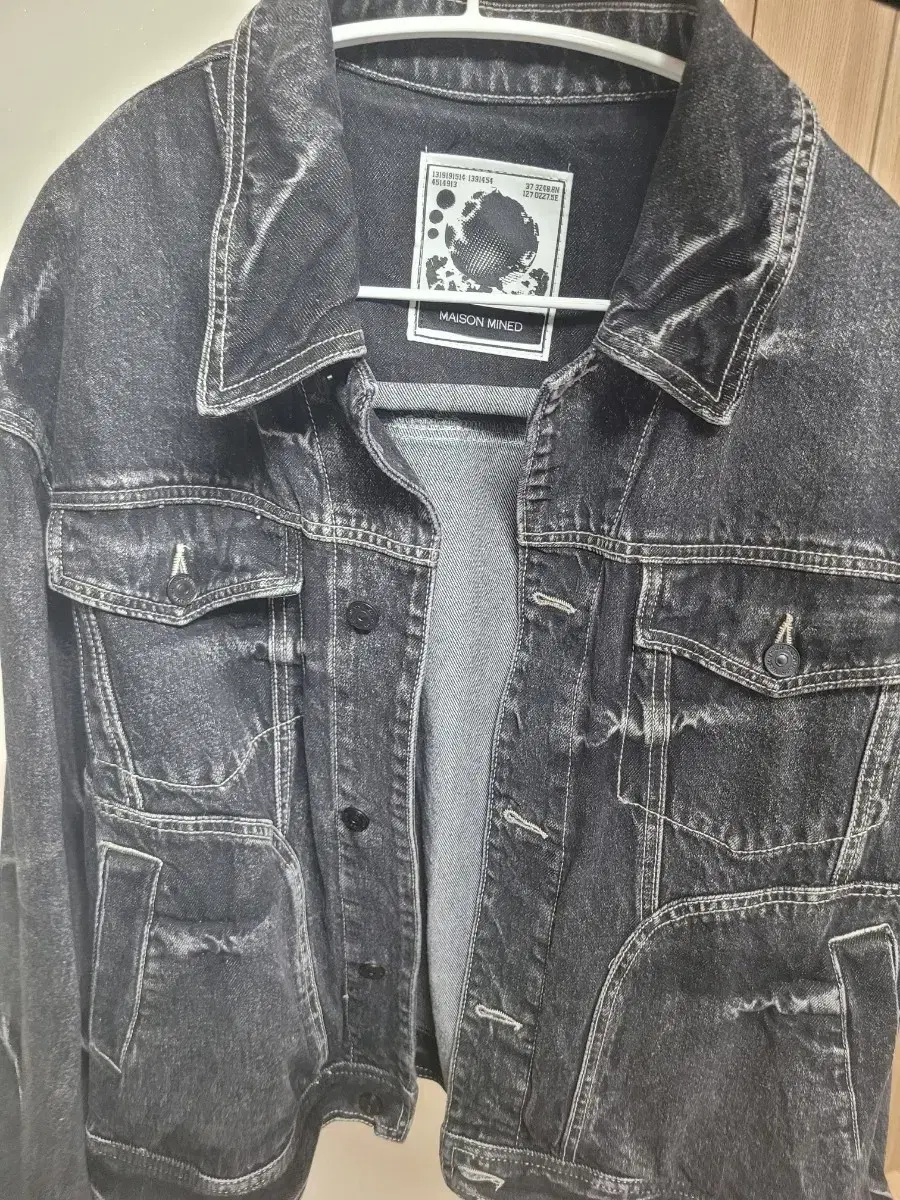 PINCH WIND DENIM TRUCKER BLACK M 판매합니다