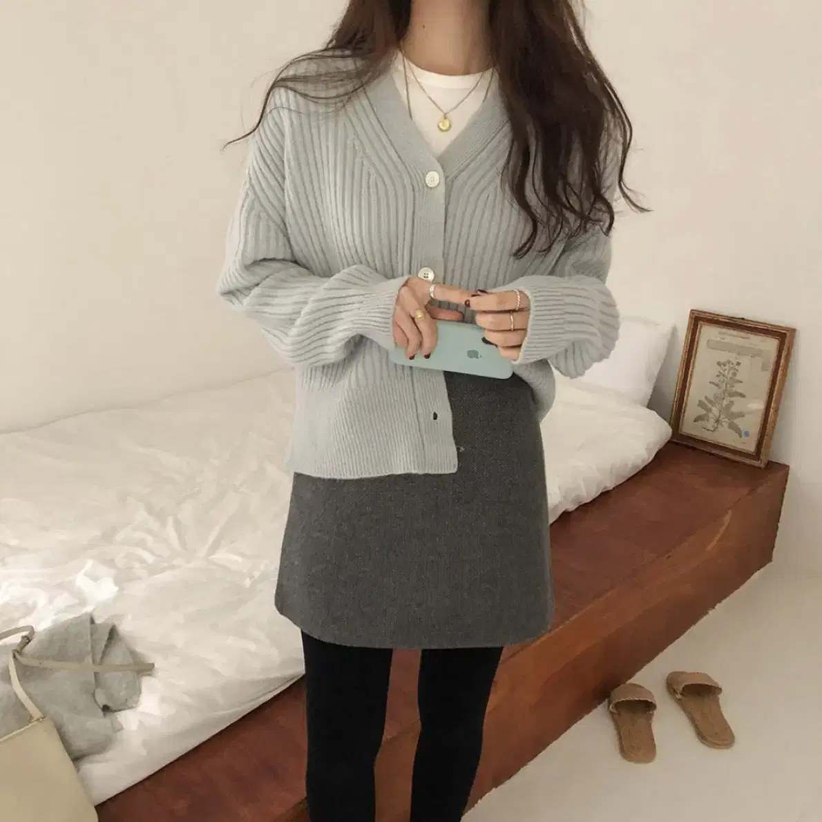 제이엘프 프레디아 cardigan (wool 80%)