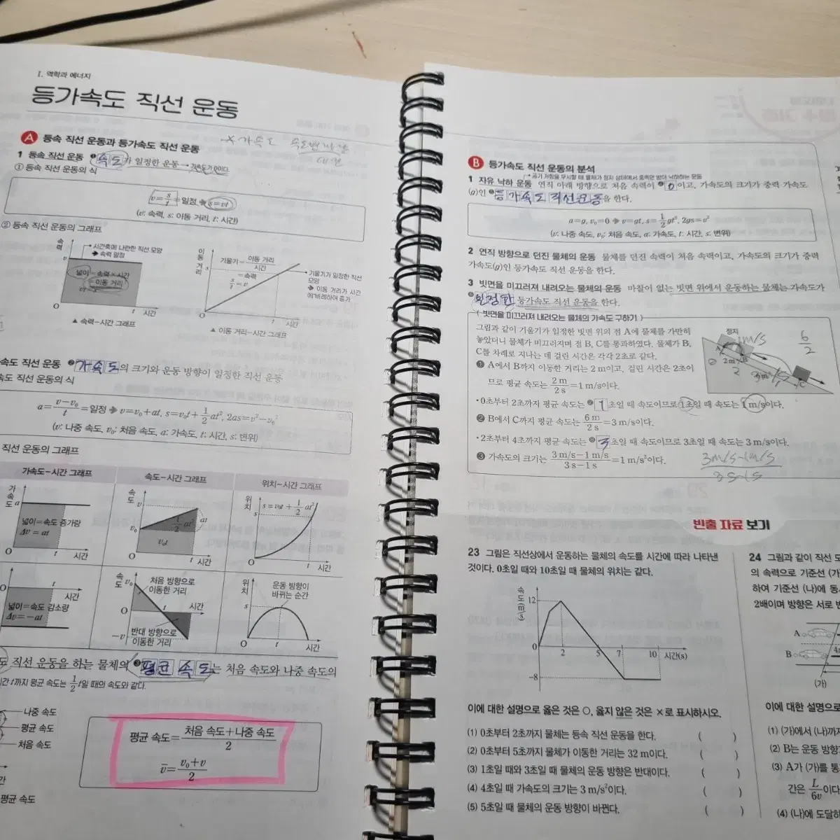 물리1 문제집 판매 (기출픽, 개념완성)