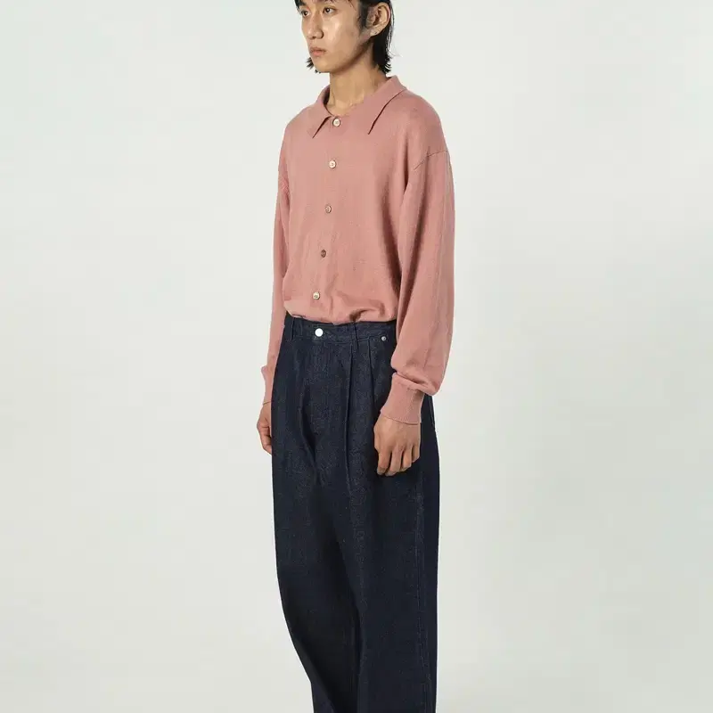 셔터 2TUCK WIDE LEG DENIM PANTS (INDIGO) M