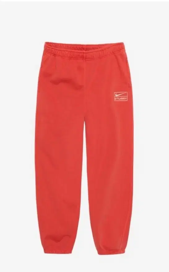 [L]Nike x Stussy Pigment Dyed Fleece Pants Habanero Red