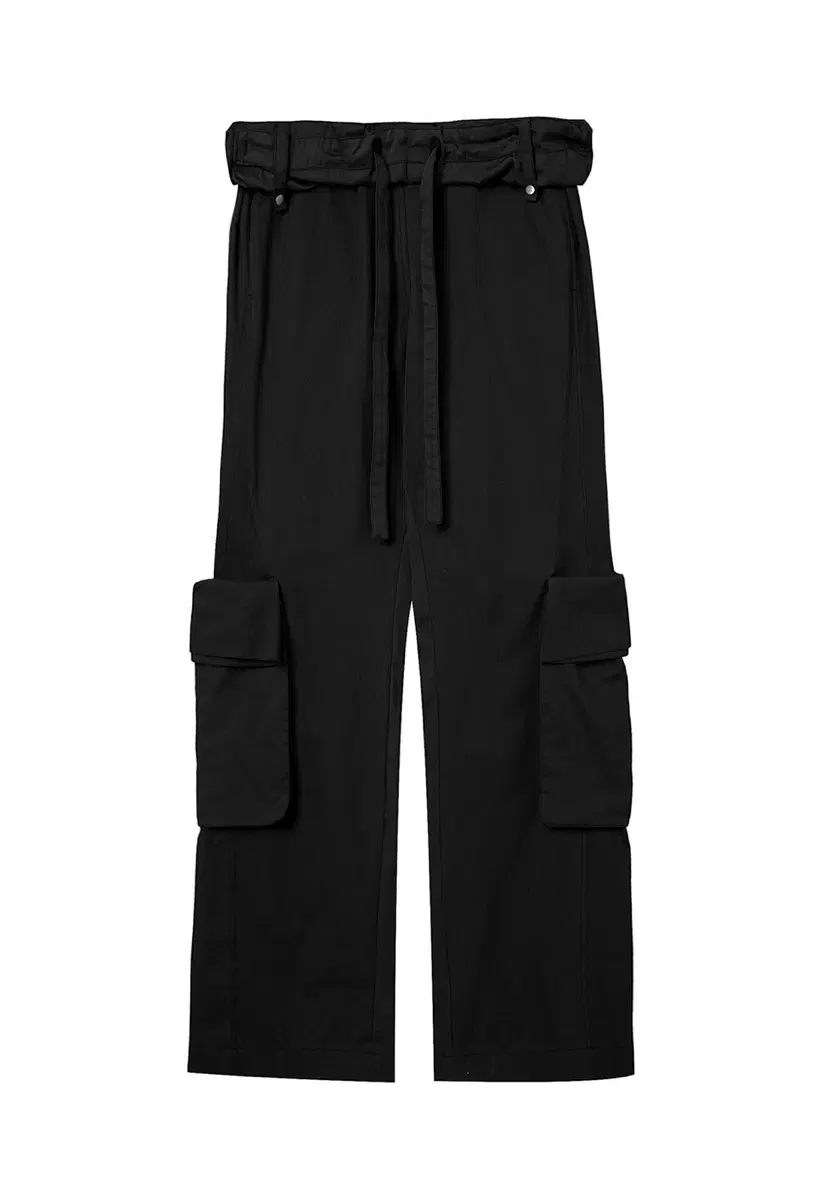 오픈와이와이 open yy rolled cargo pants black