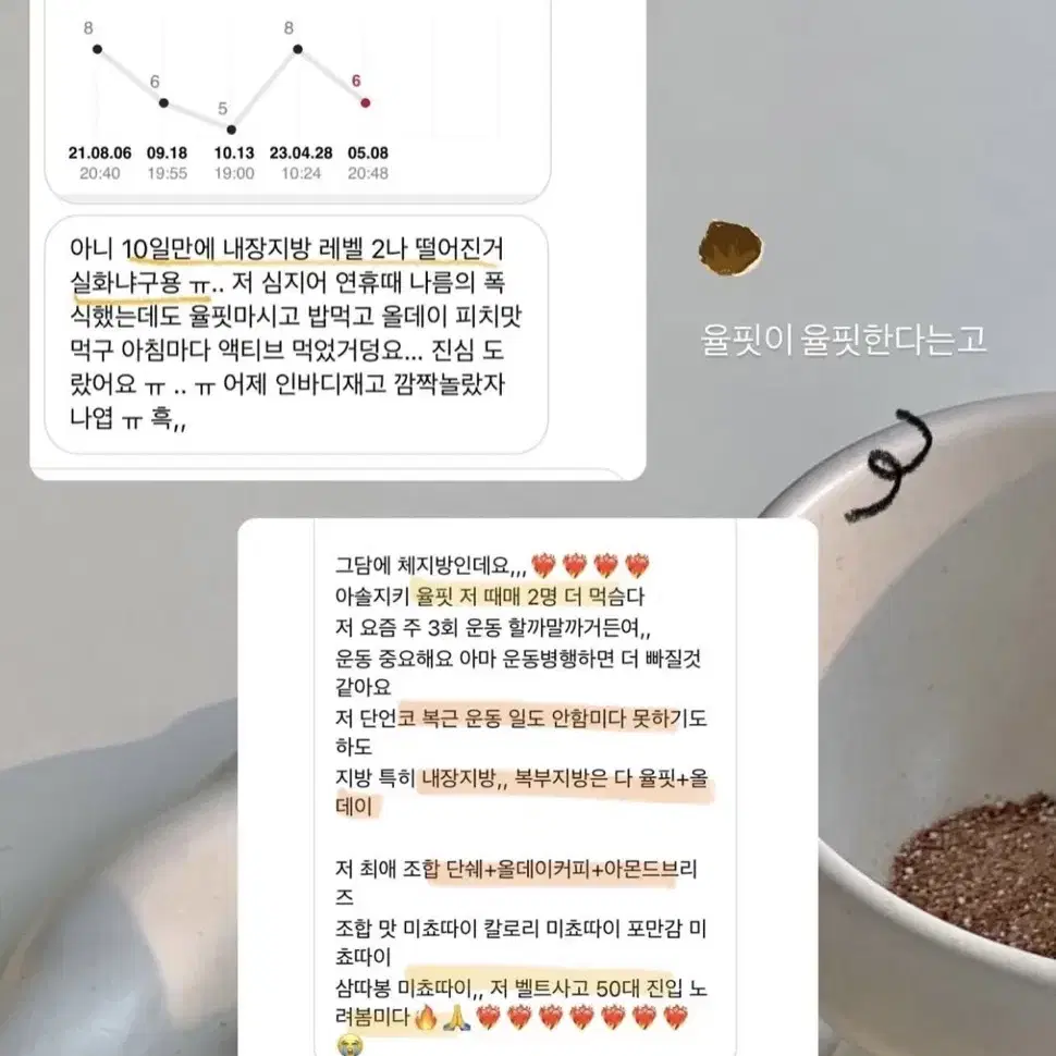 율피다이어트 =뱃살가루