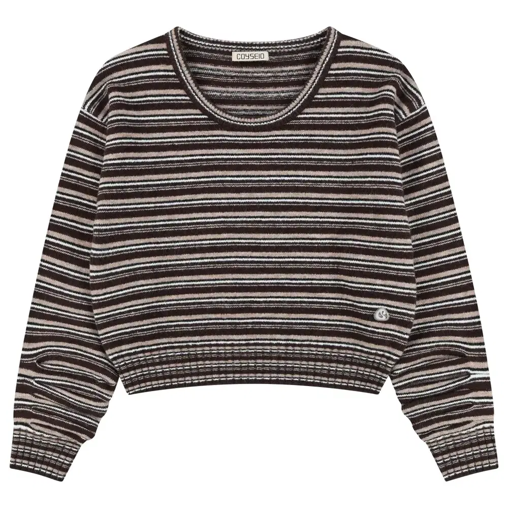 코이세이오 COY STRIPE KNIT BROWN