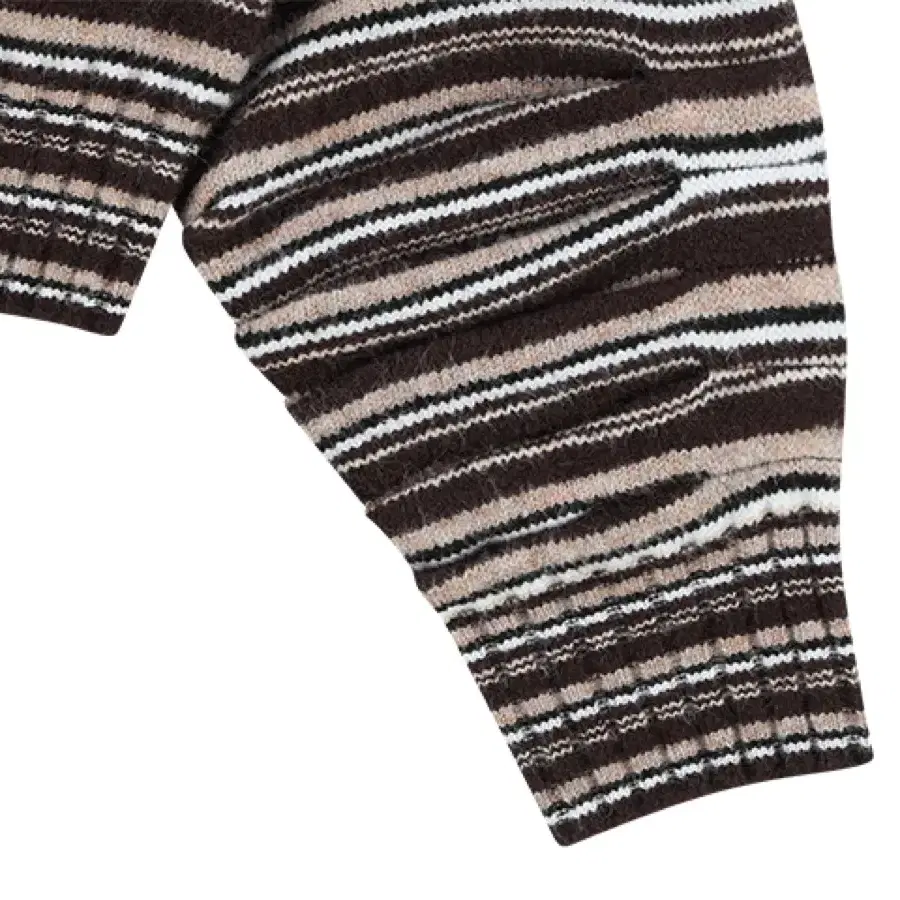 코이세이오 COY STRIPE KNIT BROWN