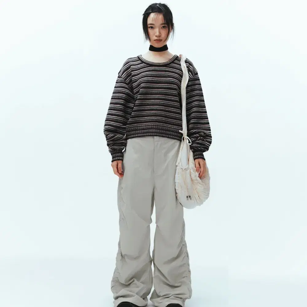 코이세이오 COY STRIPE KNIT BROWN