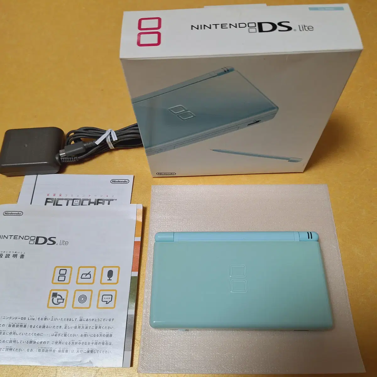 미품급2 닌텐도 DS LITE 아이스블루 일본판 박스셋 dslite