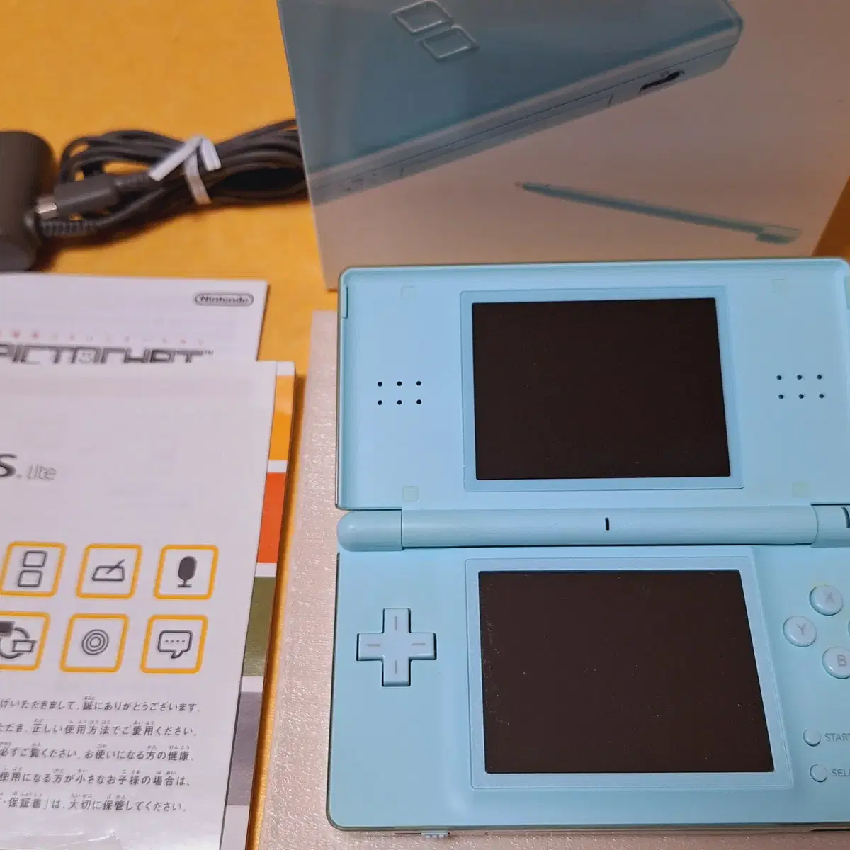 미품급2 닌텐도 DS LITE 아이스블루 일본판 박스셋 dslite