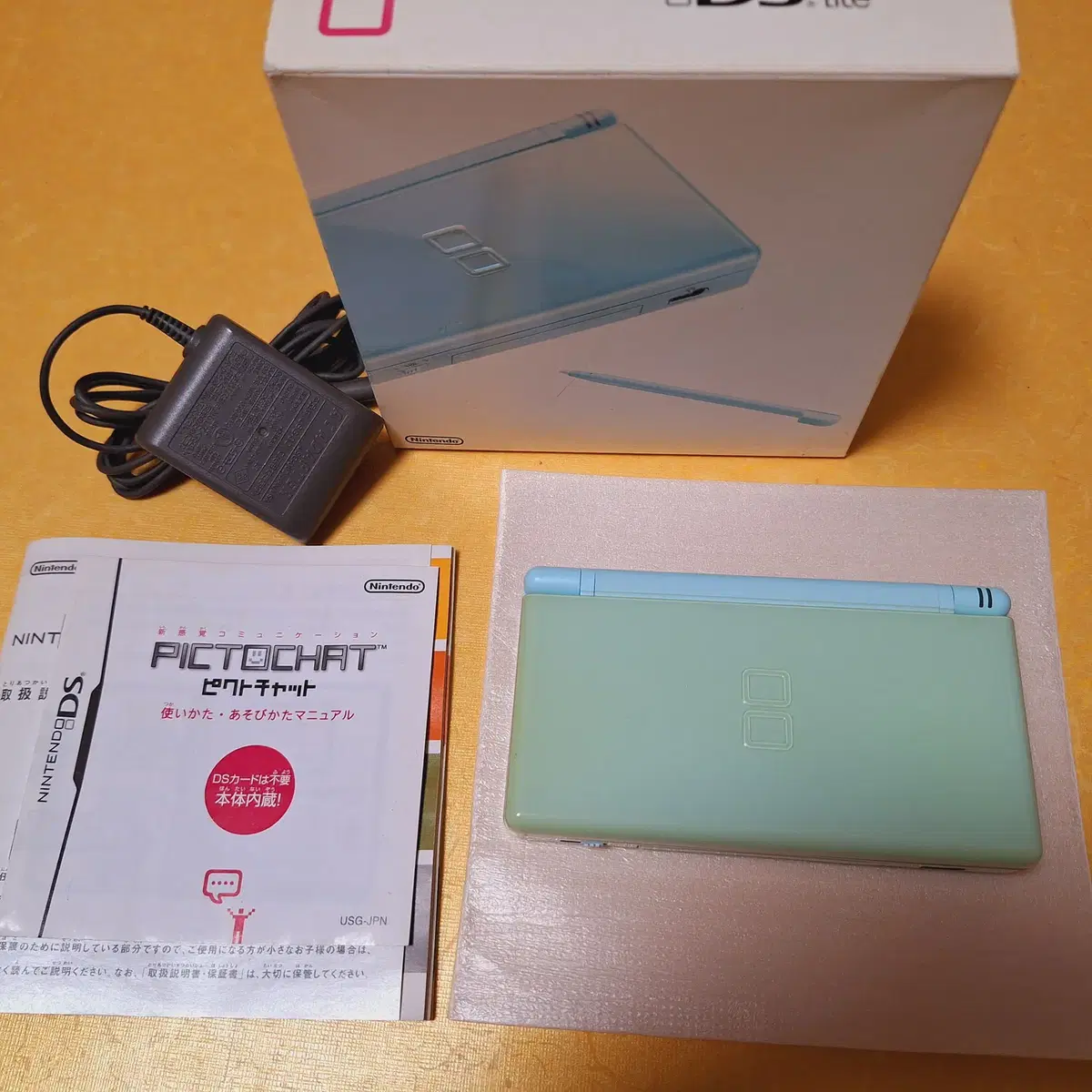 미품급 닌텐도 DS LITE 아이스블루 일본판 박스셋 dslite dsi