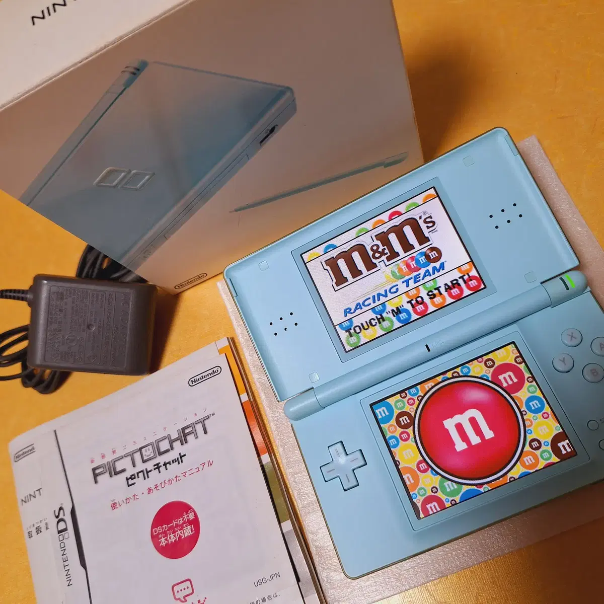 미품급 닌텐도 DS LITE 아이스블루 일본판 박스셋 dslite dsi