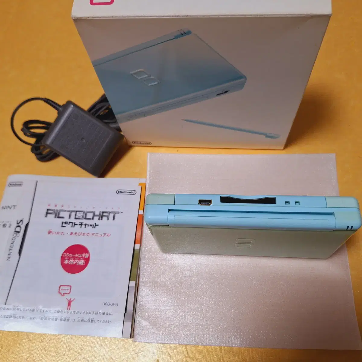 미품급 닌텐도 ds lite 아이스블루 일본판 박스셋 dslite dsi