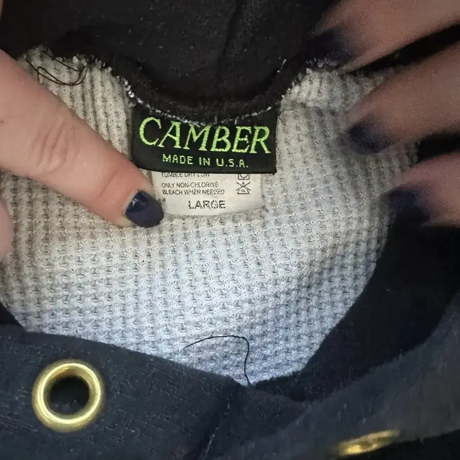 빈티지 캠버 헤비웨이트 후드 블랙 라지 camber